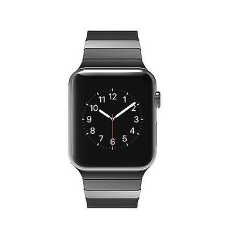 Curea iUni compatibila cu Apple Watch 1/2/3/4/5/6/7, 40mm, Link Bracelet, Otel Inoxidabil, Black