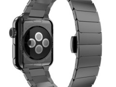Curea iUni compatibila cu Apple Watch 1/2/3/4/5/6/7, 44mm, Link Bracelet, Otel Inoxidabil, Black